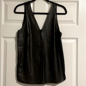 Rachel Roy Black Leather Tank